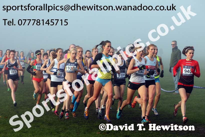 Senior and under-23 women, European Cross Country Trials, Sefton Park, Liverpool. Photo: David T. Hewitson/Sports for All Pics